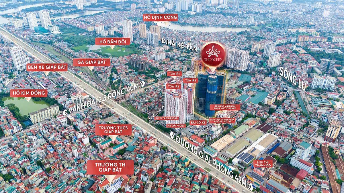 Tiện ích ngoại khu chung cư The Queen 360 Giải Phóng