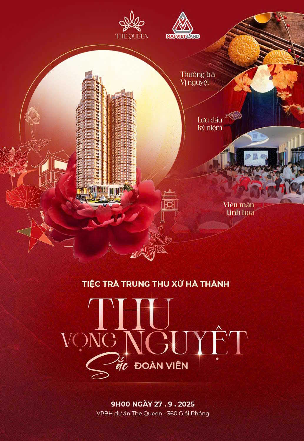 Thư mời sự kiện trung thu tại The Queen 360 Giải Phóng